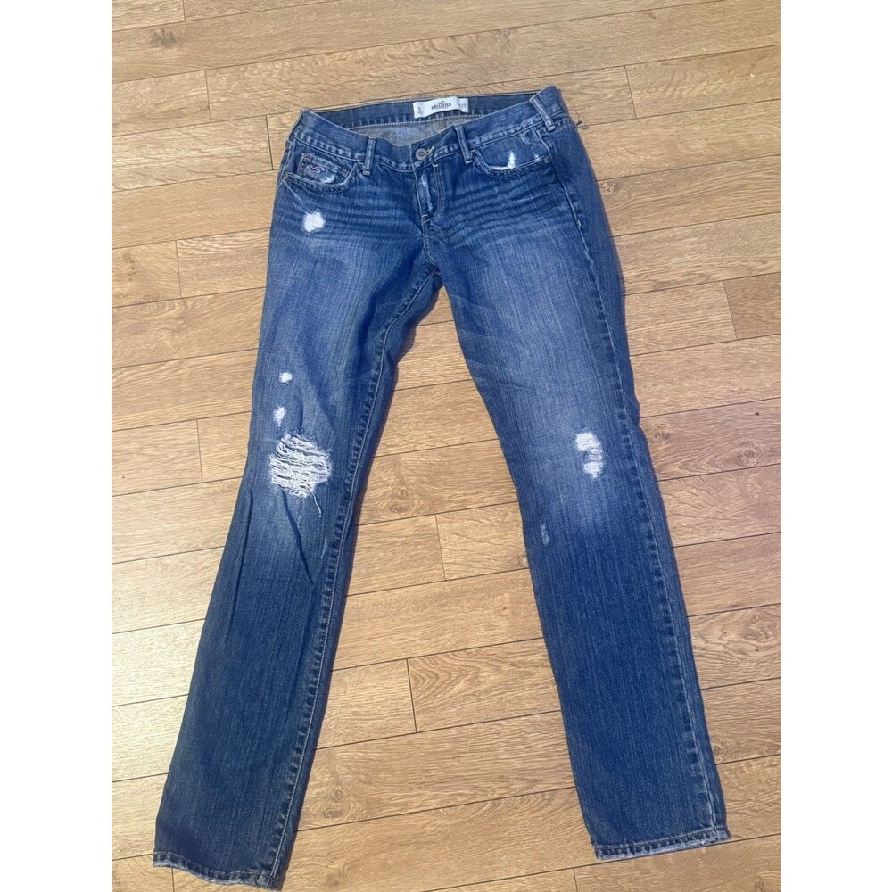 Hollister California Jeans Womens Size 5 27 Blue Distressed Skinny Denim